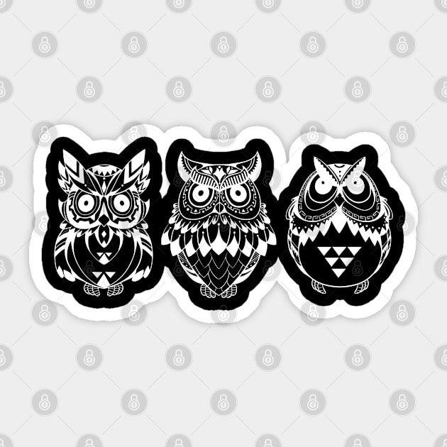 Owl - Decorative Owls Sticker by KC Happy Shop